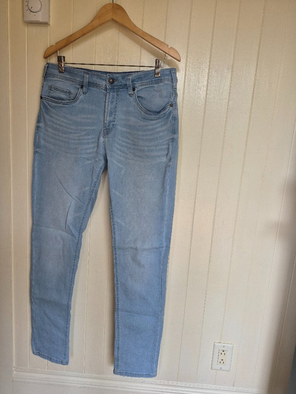 BUFFALO David Bitton Max-X Skinny Stretch Jeans W32 L32 Light Wash Denim